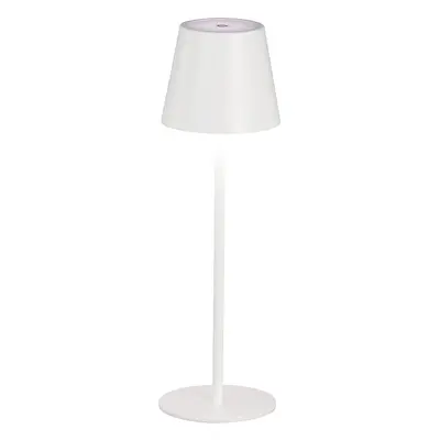 Bílá LED stolní lampa s kovovým stínidlem (výška 36,5 cm) Viletto – Fischer & Honsel