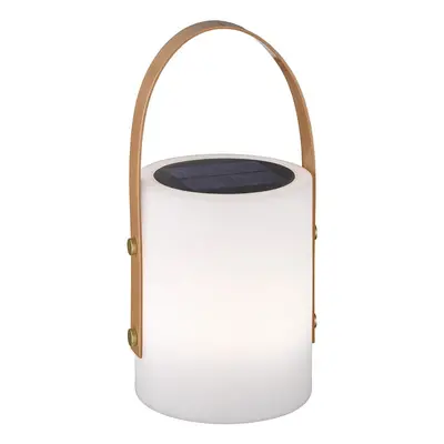 Bílo-hnědá LED stolní lampa (výška 34 cm) Bari – Fischer & Honsel