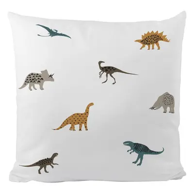 Dětský povlak na polštář z bavlněného saténu 45x45 cm Dino Friends – Butter Kings