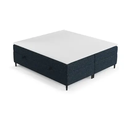 Tmavě modrá boxspring postel s úložným prostorem 180x200 cm Araya – Maison de Rêve