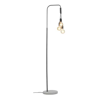 Černo-šedá stojací lampa s kovovým stínidlem (výška 190 cm) Oslo – it's about RoMi