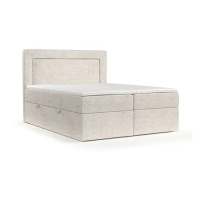 Krémová boxspring postel s úložným prostorem 140x200 cm Imagine – Maison de Rêve