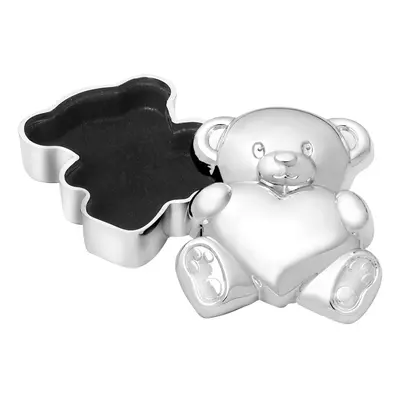 Kovová krabička na první zoubek 6x5x2 cm Bear with Heart – Zilverstad