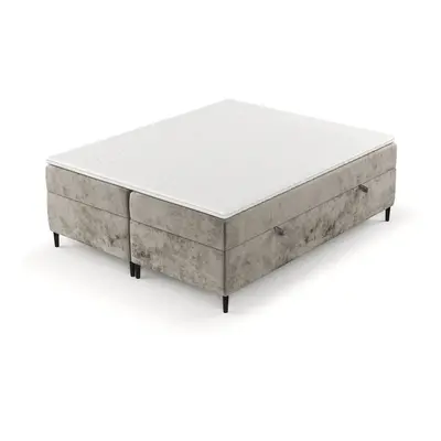 Světle hnědá boxspring postel s úložným prostorem 180x200 cm Araya – Maison de Rêve