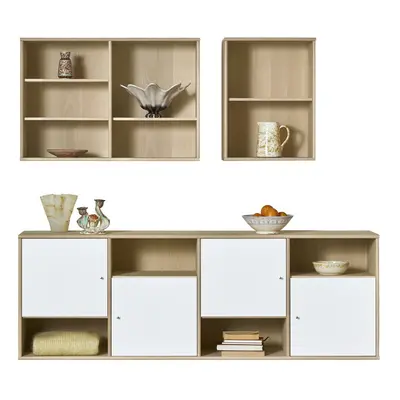 TV sestava v dekoru dubu v bílo-přírodní barvě 176x61 cm Mistral – Hammel Furniture