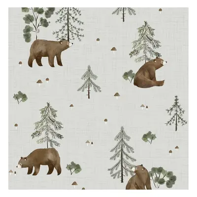 Dětská tapeta 10 m x 50 cm Mountain & Bears – Lilipinso