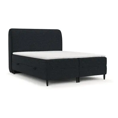 Černá boxspring postel s úložným prostorem 160x200 cm Melba – Maison de Rêve