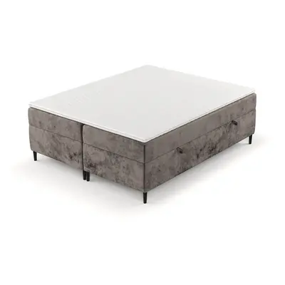 Hnědá boxspring postel s úložným prostorem 180x200 cm Araya – Maison de Rêve