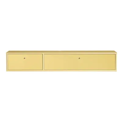 Světle žlutý TV stolek 136x22 cm Mistral – Hammel Furniture