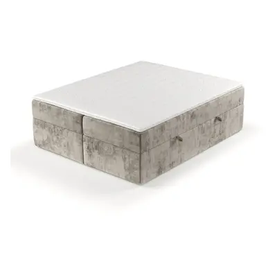 Světle hnědá boxspring postel s úložným prostorem 200x200 cm Yoko – Maison de Rêve