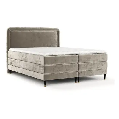 Světle hnědá boxspring postel 200x200 cm Dove – Maison de Rêve