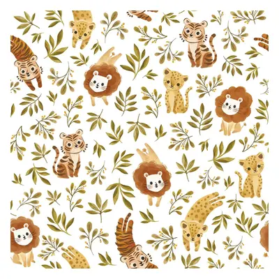 Dětská tapeta 10 m x 50 cm Jungle Trio – Lilipinso