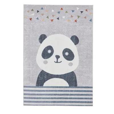 Světle šedý dětský koberec 80x150 cm Vida Kids Panda – Think Rugs