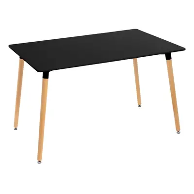 Černý jídelní stůl s černou deskou 80x120 cm – Casa Selección