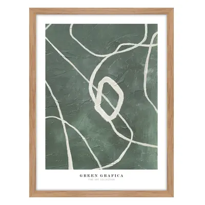 Obraz 32x42 cm Green Grafica – Malerifabrikken