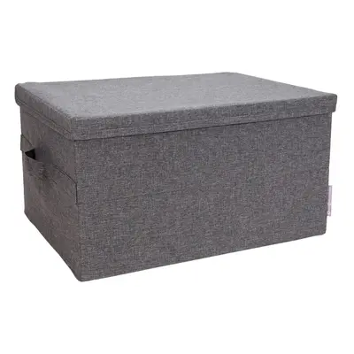 Šedý látkový úložný box s víkem 34x45x25 cm Soft Storage – Bigso Box of Sweden