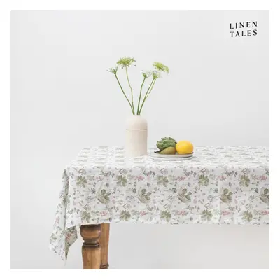 Lněný ubrus 140x250 cm White Botany – Linen Tales