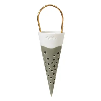 Zelená keramická závěsná dekorace Kähler Design Cone, výška 14,5 cm