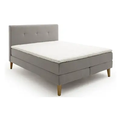 Světle šedá boxspring postel 160x200 cm Stockholm – Meise Möbel