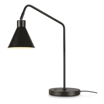 Černá stolní lampa s kovovým stínidlem (výška 55 cm) Lyon – it's about RoMi