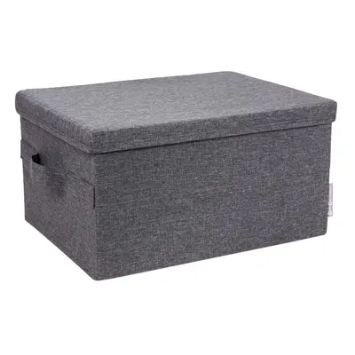 Šedý látkový úložný box s víkem 30x40x22 cm Soft Storage – Bigso