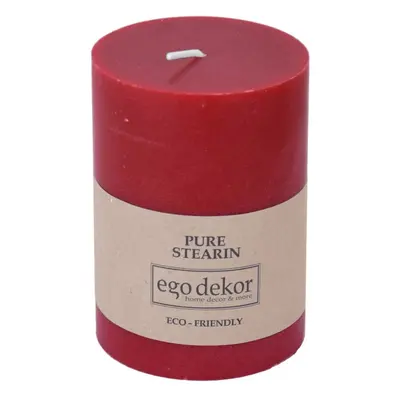 Červená svíčka Eco candles by Ego dekor Friendly, doba hoření 37 h