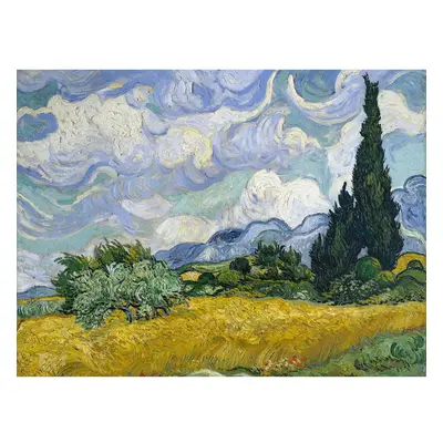 Reprodukce obrazu Vincent van Gogh - Wheat Field with Cypresses, 60 x 45 cm