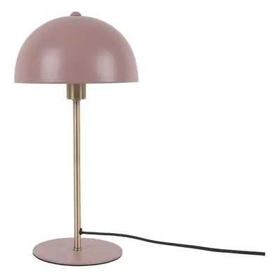 Růžová stolní lampa s detaily ve zlaté barvě Leitmotiv Bonnet