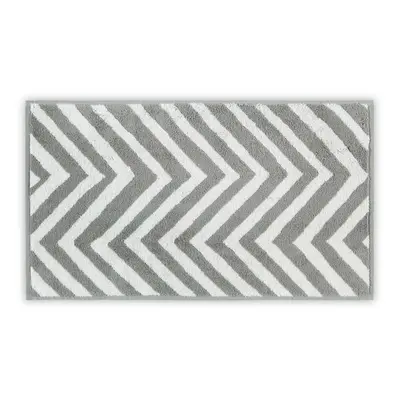 Bílo-šedý bavlněný ručník 33x33 cm Chevron – Foutastic