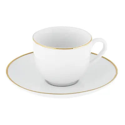 Bílé porcelánové šálky v sadě 6 ks 100 ml Gold Chic – Villa Altachiara