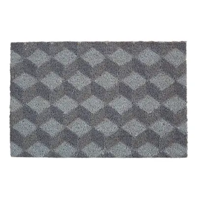 Rohožka z kokosového vlákna 40x60 cm Grey Cube – Premier Housewares