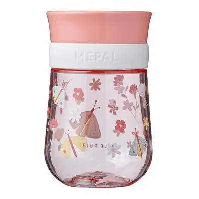 Světle růžový tritanový dětský hrnek 300 ml Flowers & butterflies – Mepal