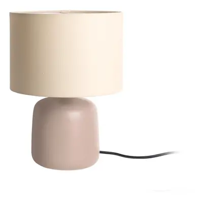 Hnědá stolní lampa s textilním stínidlem (výška 33 cm) Alma – Leitmotiv