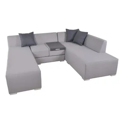 Šedý zahradní lounge set pro 5 Wellington – Garden Pleasure