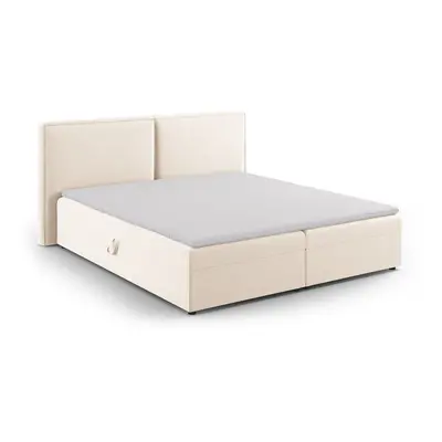 Krémová boxspring postel s úložným prostorem 180x200 cm Arendal – Cosmopolitan Design