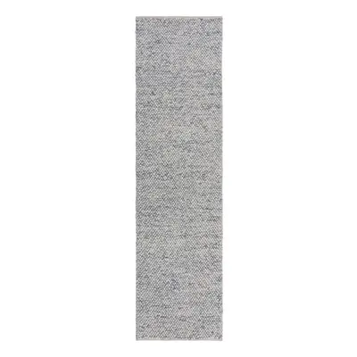 Světle modrý ručně tkaný běhoun s příměsí vlny 60x230 cm Minerals – Flair Rugs