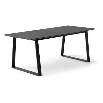 Černý rozkládací jídelní stůl s černou deskou 100x210 cm Meza – Hammel Furniture