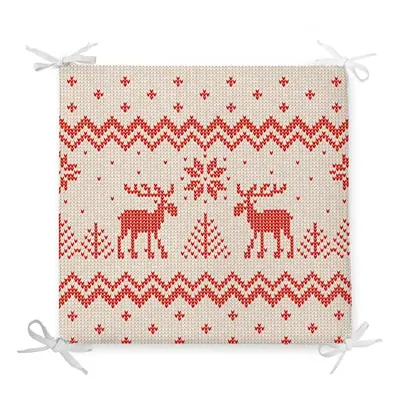 Vánoční podsedák s příměsí bavlny Minimalist Cushion Covers Merry Christmas, 42 x 42 cm