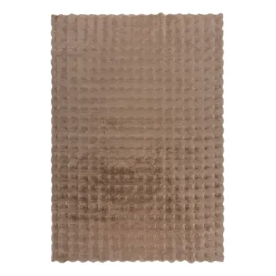 Hnědá syntetická kožešina 180x290 cm Waffle Faux Fur – Flair Rugs