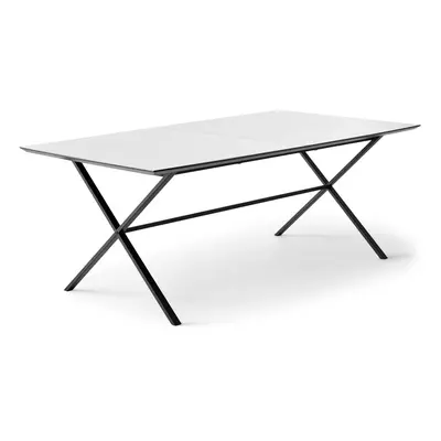 Bílý rozkládací jídelní stůl s bílou deskou 90x165 cm Meza – Hammel Furniture