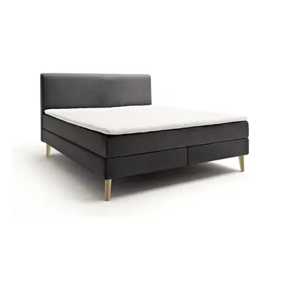 Antracitová boxspring postel 180x200 cm Greta – Meise Möbel