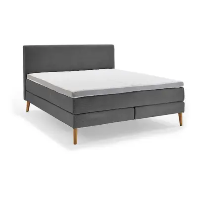 Tmavě šedá boxspring postel 180x200 cm Linea - Meise Möbel