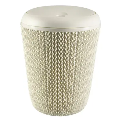 Bílý odpadkový koš do koupelny Curver Knit, 7 l