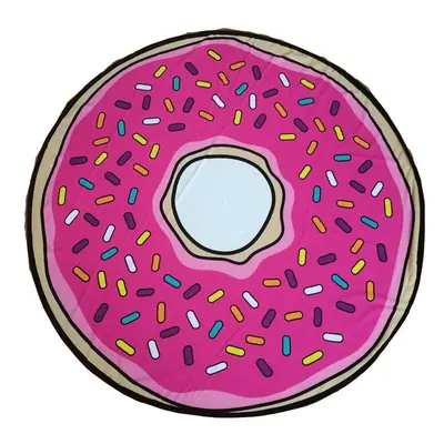 Růžová bavlněná plážová osuška ø 150 cm Donut – JAHU collections