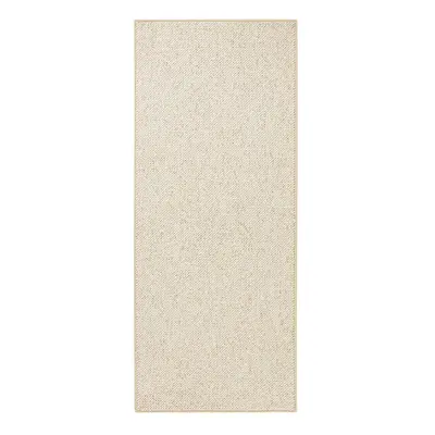 Krémový běhoun 80x300 cm Wolly – BT Carpet