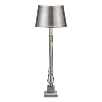 Stolní lampa v matně stříbrné barvě s kovovým stínidlem (výška 66 cm) Metallo – Markslöjd