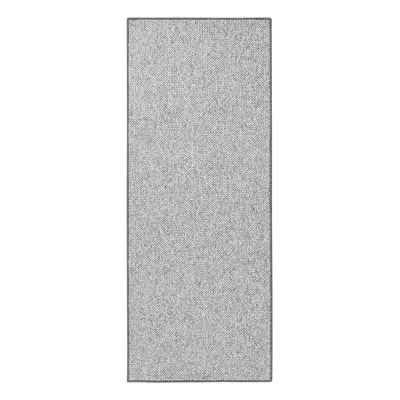 Šedý běhoun 80x300 cm Wolly – BT Carpet