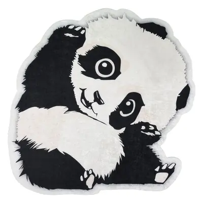 Černo-bílý dětský koberec ø 100 cm Cuddly Panda – Vitaus