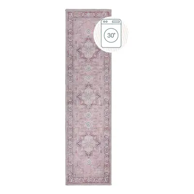 Světle červený pratelný běhoun s příměsí recyklovaných vláken 60x230 cm Windsor – Flair Rugs