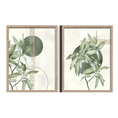 Sada plakátů v rámu 2 ks 30x40 cm Green – Styler